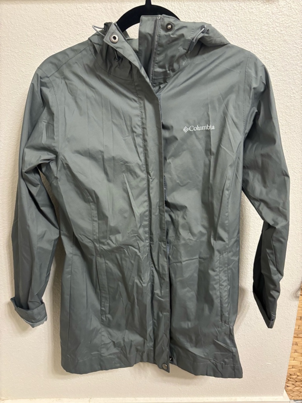 Columbia Hooded Rain Jacket - Gray